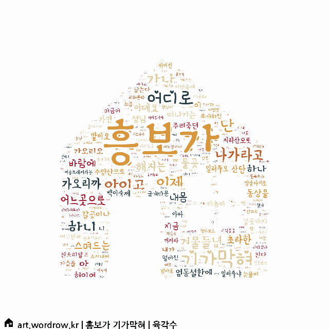 워드 클라우드: 흥보가 기가막혀 [육각수]-75